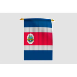 Costa Rica Flag Pennat Style 5 Sticker - DecalsHouse