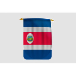 Costa Rica Flag Pennat Style 6 Sticker - DecalsHouse