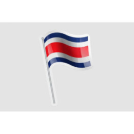 Costa Rica Flag Pole - DecalsHouse