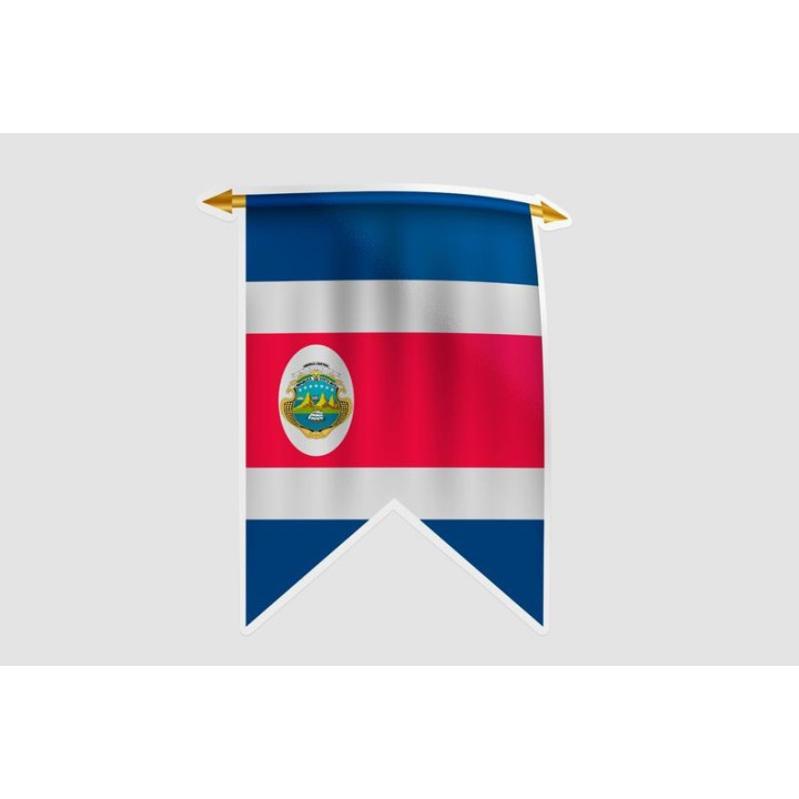 Costa Rica Flag Style 2 Sticker - DecalsHouse
