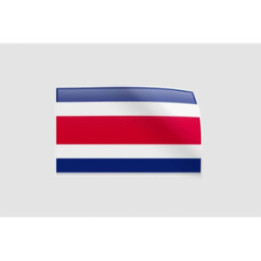 Costa Rica Flag Style 3 Sticker - DecalsHouse