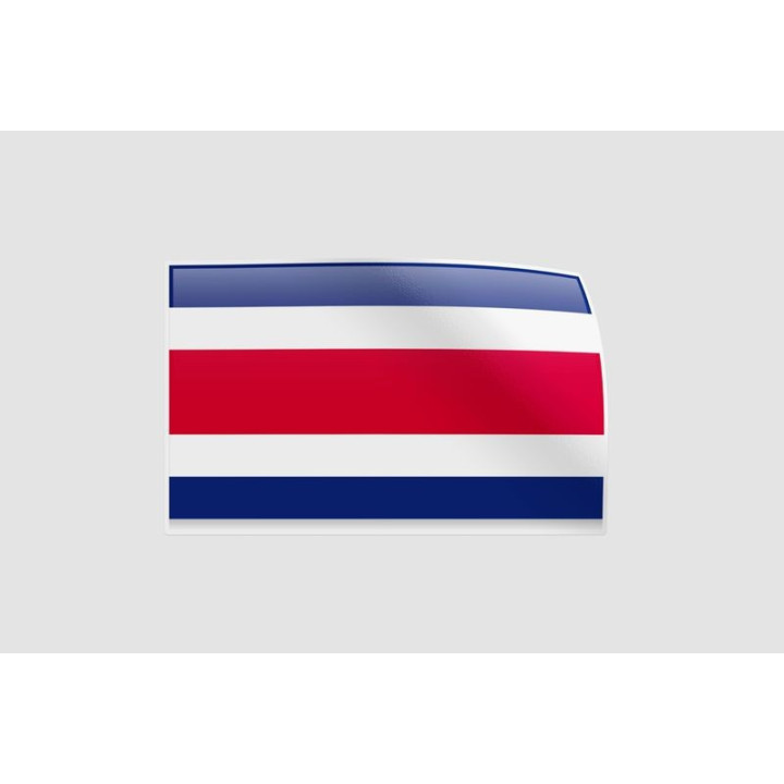 Costa Rica Flag Style 3 Sticker - DecalsHouse