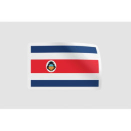 Costa Rica Flag Style 4 Sticker - DecalsHouse