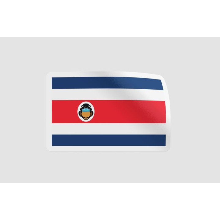 Costa Rica Flag Style 4 Sticker - DecalsHouse
