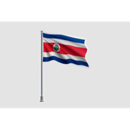 Costa Rica Flag Waving - DecalsHouse