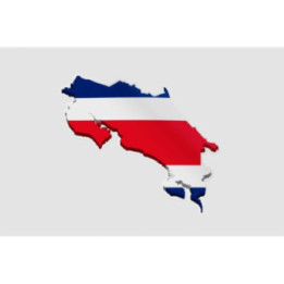 Costa Rica Map Sticker - DecalsHouse