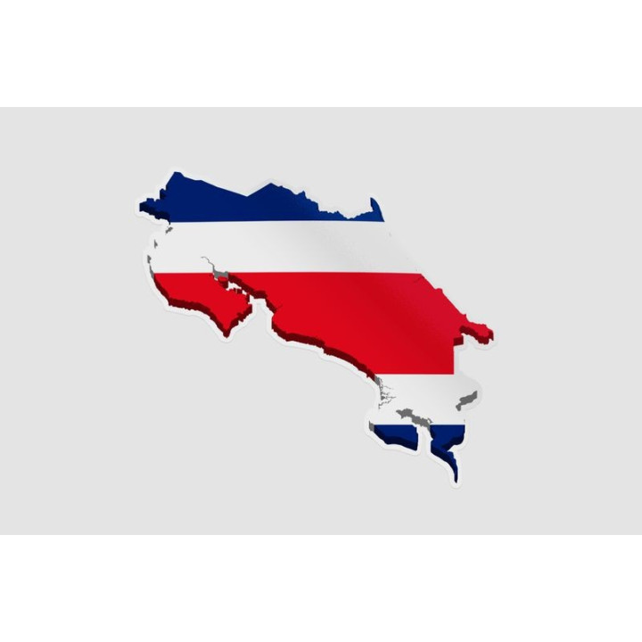 Costa Rica Map Sticker - DecalsHouse