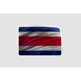 Costa Rica National Flag Style 2 - DecalsHouse
