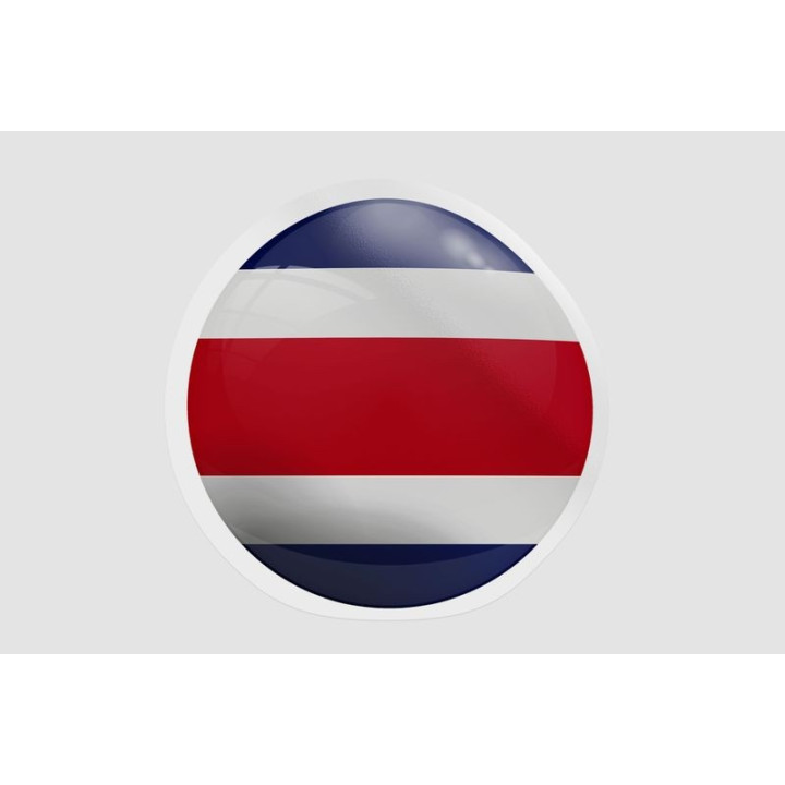 Costa Rica National Flag Style 4 - DecalsHouse