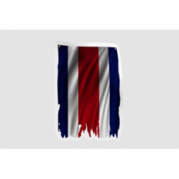 Costa Rica National Flag Style 6 - DecalsHouse
