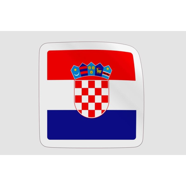 Croatia Flag Badge Style 2 - DecalsHouse