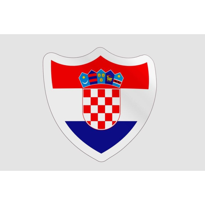 Croatia Flag Badge Style 9 - DecalsHouse