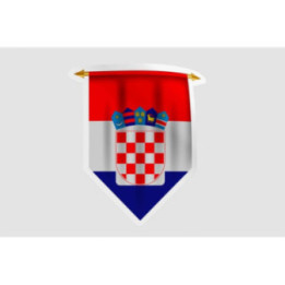 Croatia Flag Pennant Style 2 Sticker - DecalsHouse