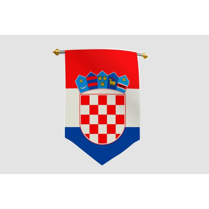 Croatia Flag Pennant Style 2 - DecalsHouse