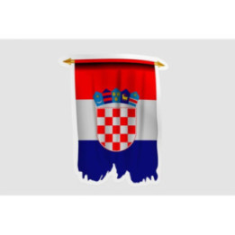 Croatia Flag Pennant Style 4 - DecalsHouse