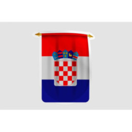 Croatia Flag Pennant Style 6 Sticker - DecalsHouse