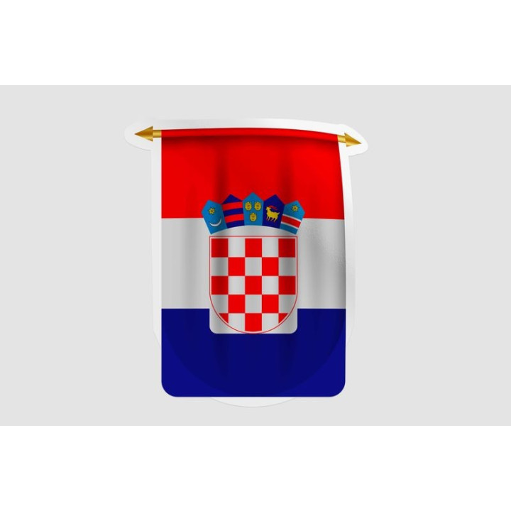 Croatia Flag Pennant Style 6 Sticker - DecalsHouse