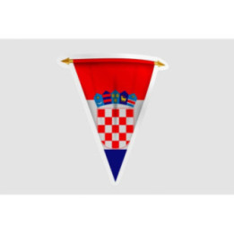 Croatia Flag Pennant Style 7 Sticker - DecalsHouse