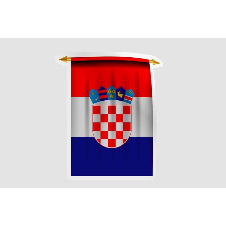 Croatia Flag Pennant Style 7 - DecalsHouse