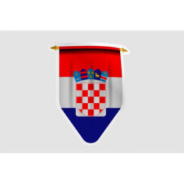 Croatia Flag Pennant Style 8 - DecalsHouse