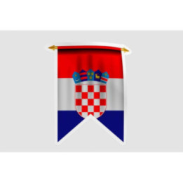Croatia Flag Pennant Style 9 - DecalsHouse
