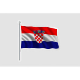 Croatia Flag Pole Style 2 - DecalsHouse