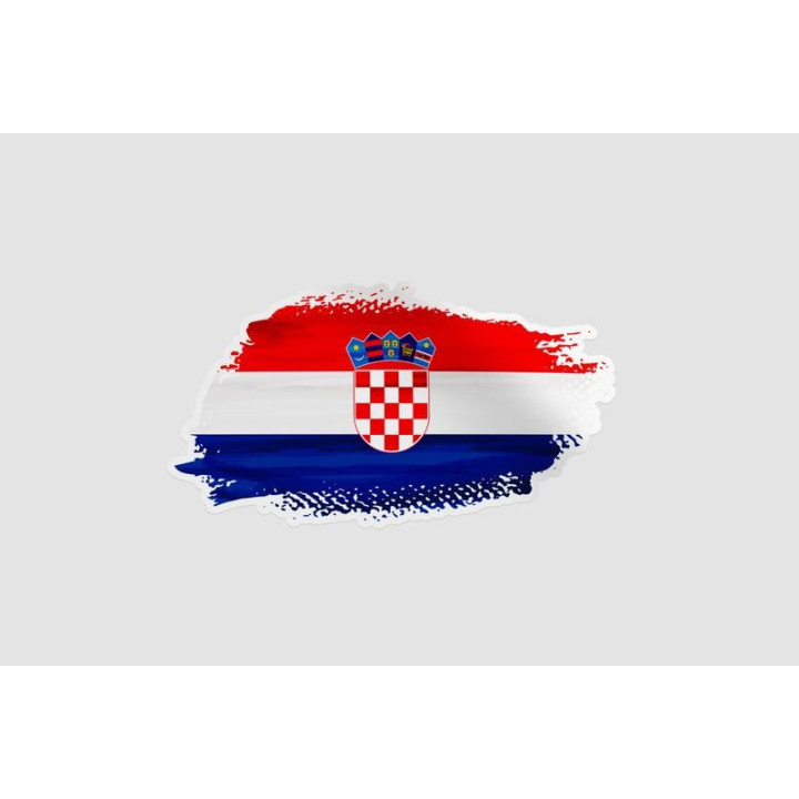 Croatia Flag Style 11 Sticker - DecalsHouse