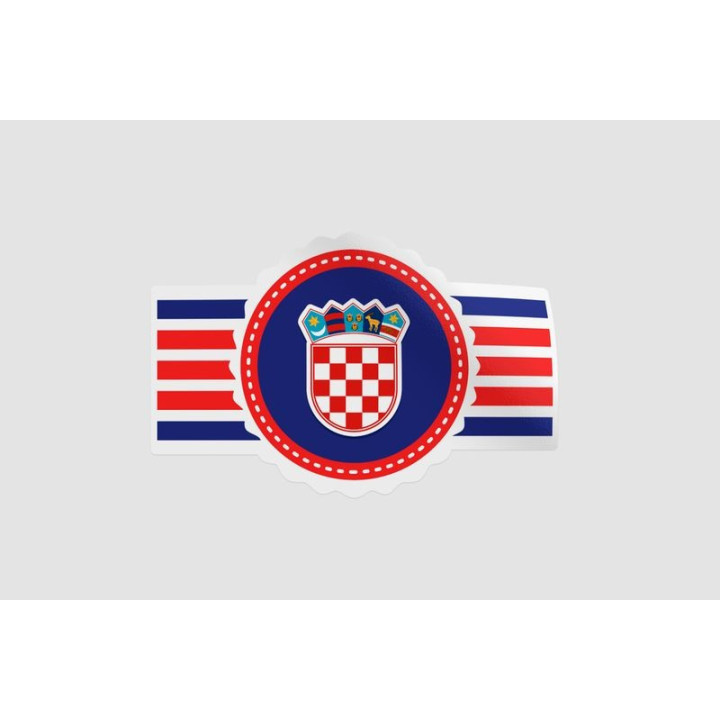Croatia Flag Style 17 Sticker - DecalsHouse