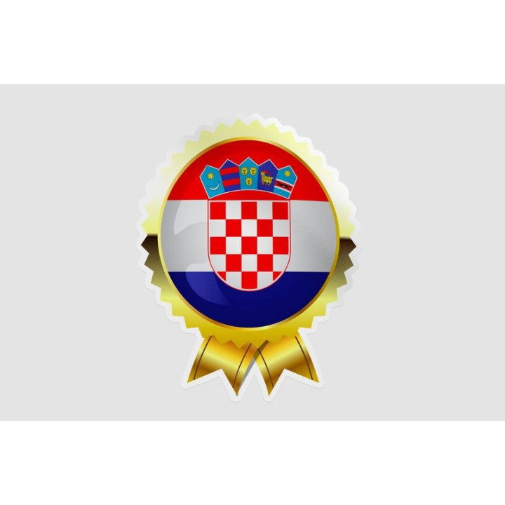 Croatia Flag Style 2 Sticker - DecalsHouse