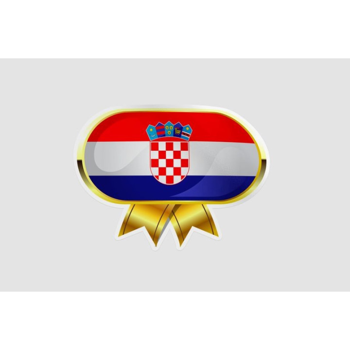Croatia Flag Style 5 Sticker - DecalsHouse