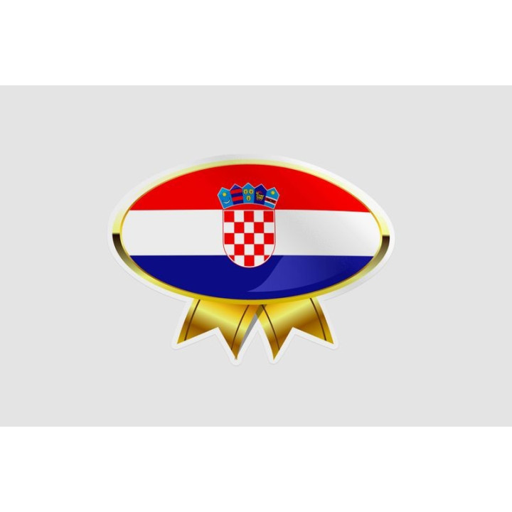 Croatia Flag Style 8 Sticker - DecalsHouse