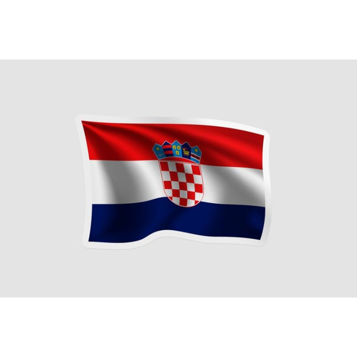 Croatia Flag Waving - DecalsHouse