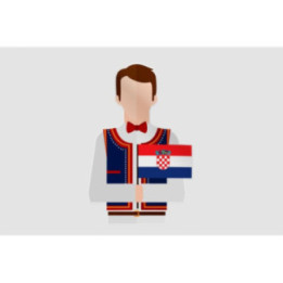 Croatia Flag With Man Sticker - DecalsHouse