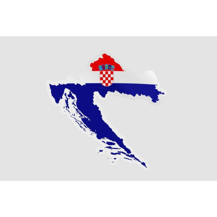 Croatia Map Flag Style 2 - DecalsHouse