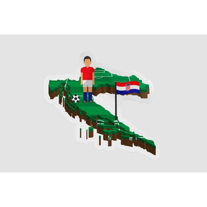 Croatia Map Football - DecalsHouse