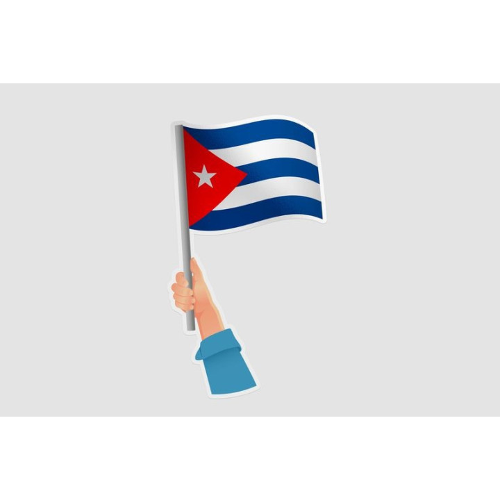 Cuba Flag Hands Style 7 - DecalsHouse