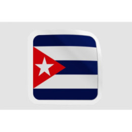 Cuba Flag Icon Style 4 - DecalsHouse