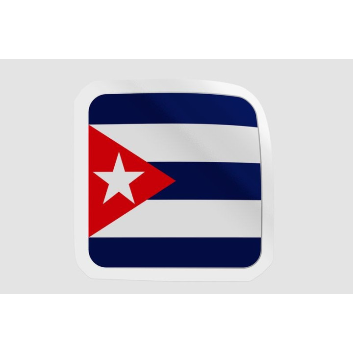 Cuba Flag Icon Style 4 - DecalsHouse