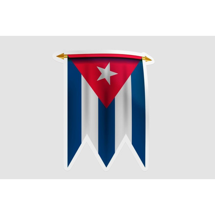 Cuba Flag Pennant Style 9 - DecalsHouse