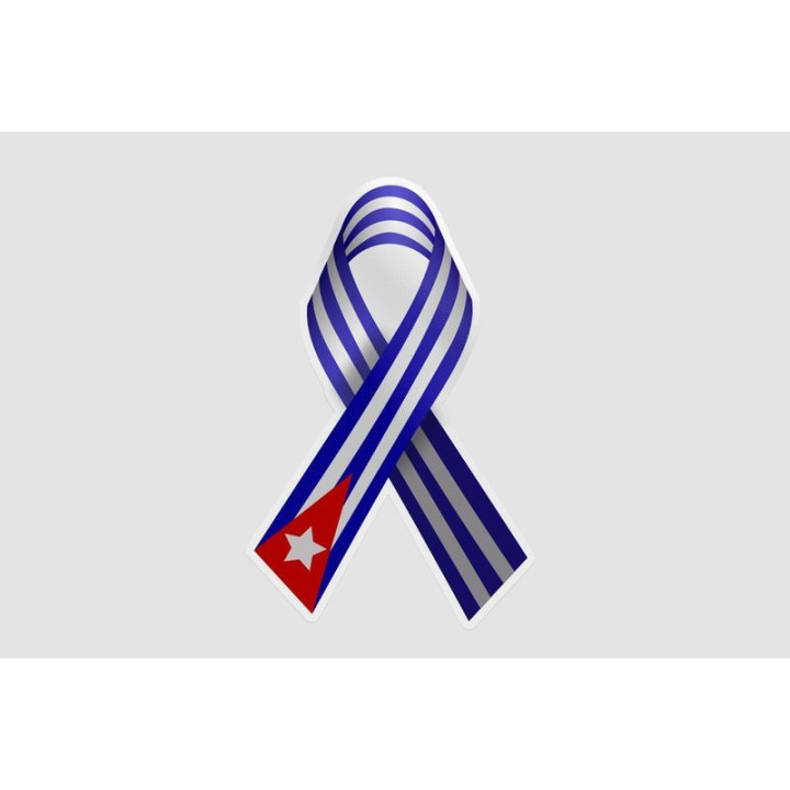 Cuba Flag Ribbon - DecalsHouse