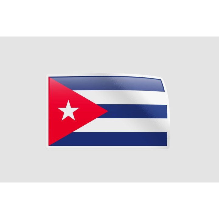 Cuba Flag Style 2 Sticker - DecalsHouse