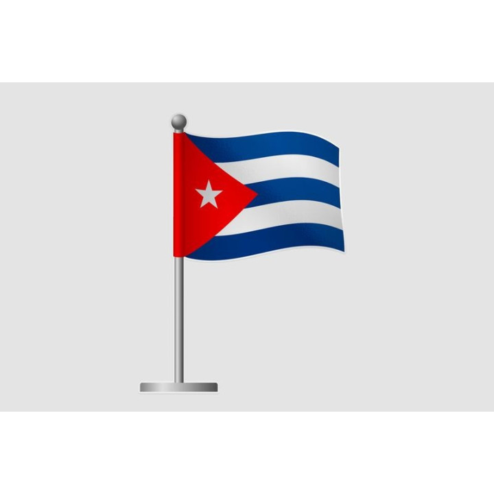 Cuba Flag Style 7 Sticker - DecalsHouse