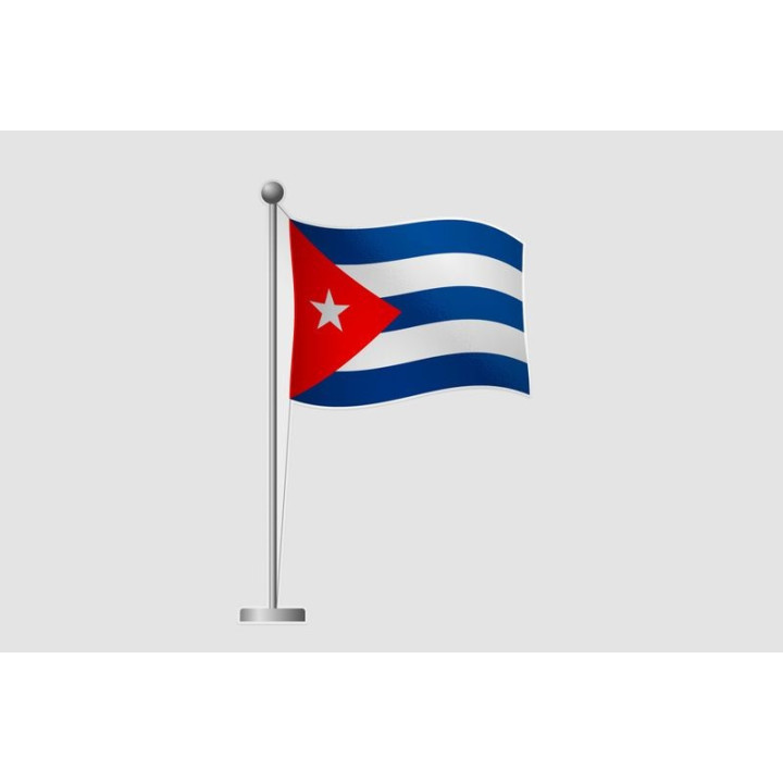 Cuba Flag Style 8 Sticker - DecalsHouse