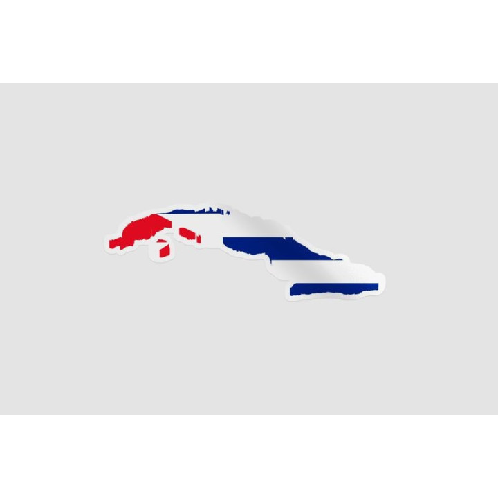 Cuba Map Flag 3d - DecalsHouse