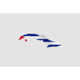 Cuba Map Flag Style 3 - DecalsHouse