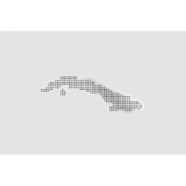 Cuba Map Style 2 Sticker - DecalsHouse