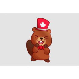 Cute Beaver For Canada Day Style 4 Sticker - DecalsHouse