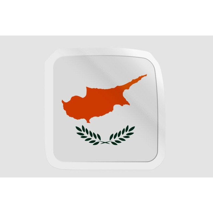 Cyprus Flag Icon Style 5 - DecalsHouse