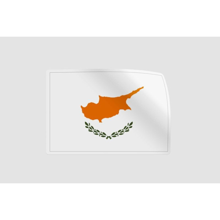 Cyprus Flag Style 3 Sticker - DecalsHouse