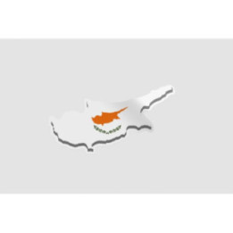 Cyprus Map Flag 3d Style 2 - DecalsHouse